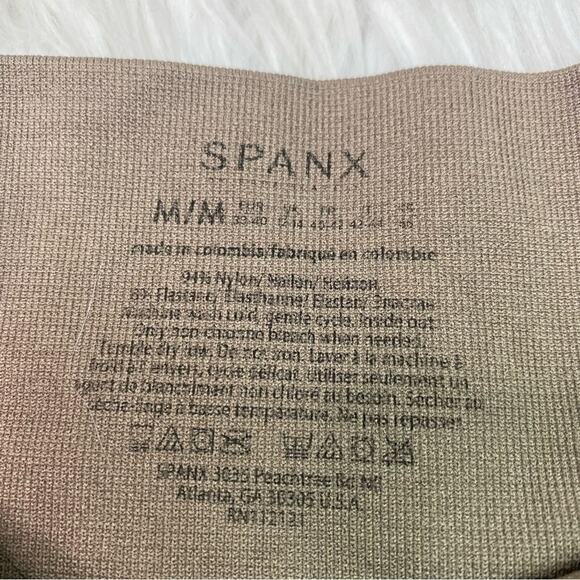 Spanx Size M Look At Me Now Seamless Leggings Mini Leopard Print Brown - Picture 7 of 8